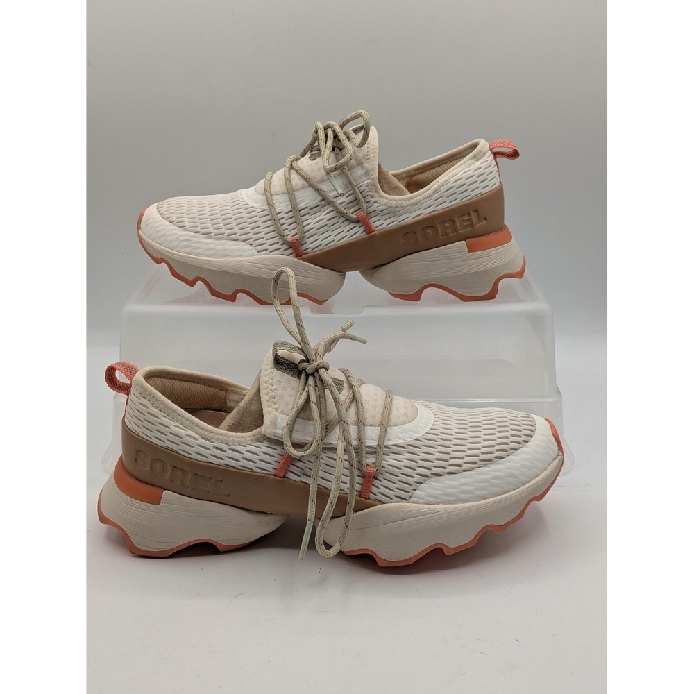 Sorel Shoes Womens Size 8 White Mesh Lace Up Colorblock Sneakers NL4694